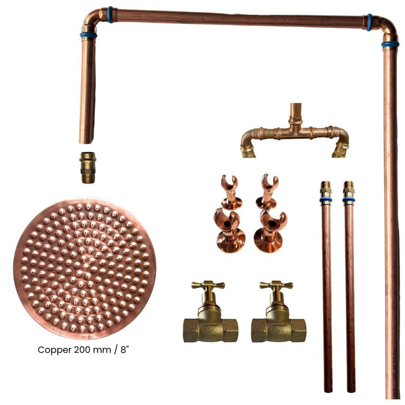 Load image into Gallery viewer, BURLEIGH Outdoor Shower Kit - 200mm Copper Head