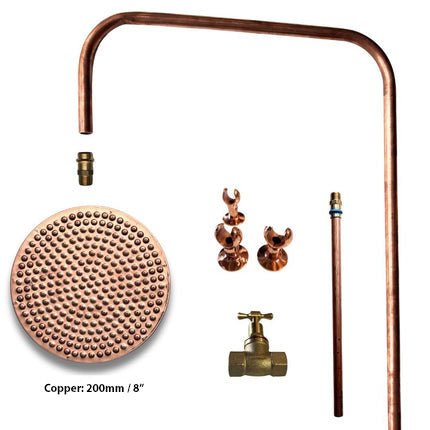 Load image into Gallery viewer, BURLEIGH Outdoor Shower Kit - 200mm Copper Head