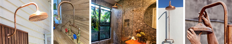 Outdoor Showers, Copper Taps and Sinks - Eco Sustainable House