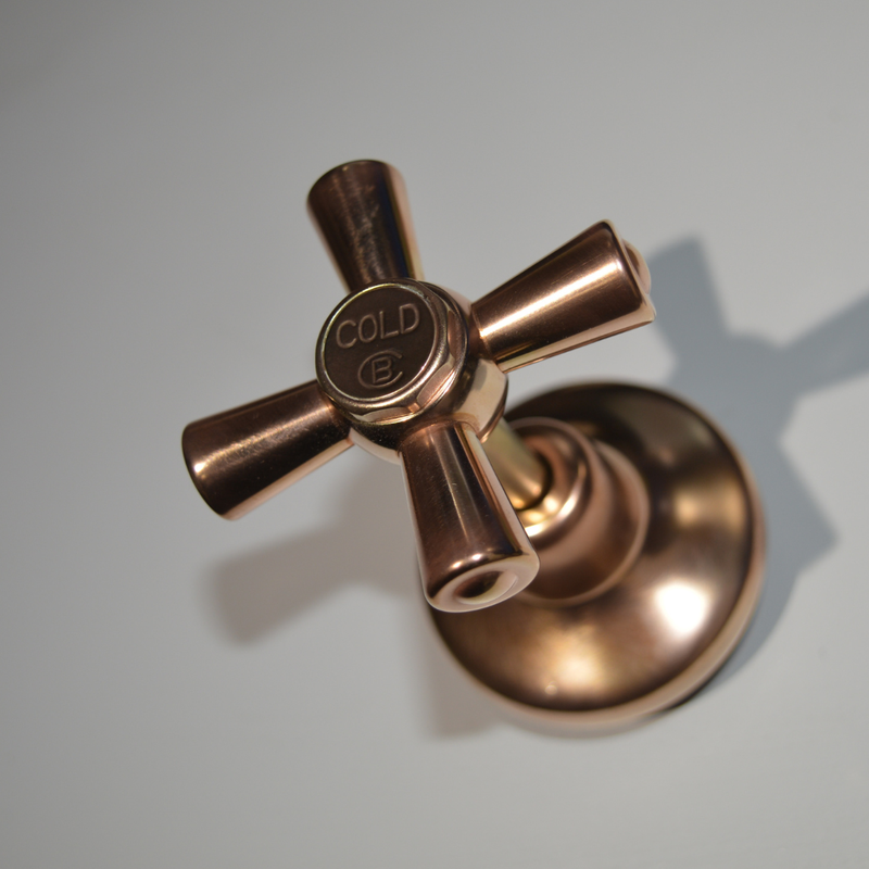 Load image into Gallery viewer, Copper or Brass Wall Mounted Taps
