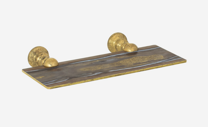 Australian made brass shelf ornate