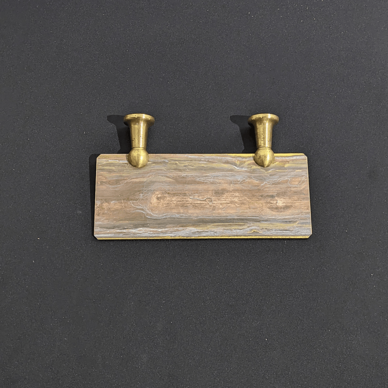 Load image into Gallery viewer, Overhead view of brass shelf
