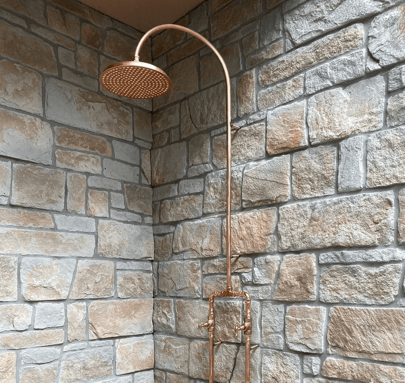 Load image into Gallery viewer, BURLEIGH Outdoor Shower Kit - 200mm Copper Head
