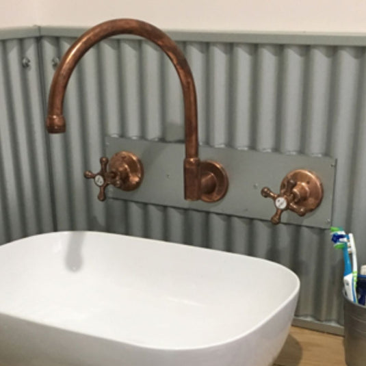 Copper or Brass Wall Mounted Taps