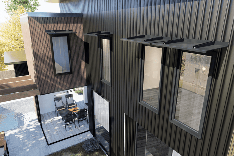 Load image into Gallery viewer, Modern Window Hoods - Bracketed - Retrofit/Post Cladding Modhoods

