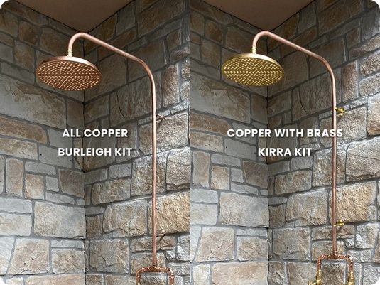 Step 4. Choose copper (Burleigh) or brass (Kirra) shower heads