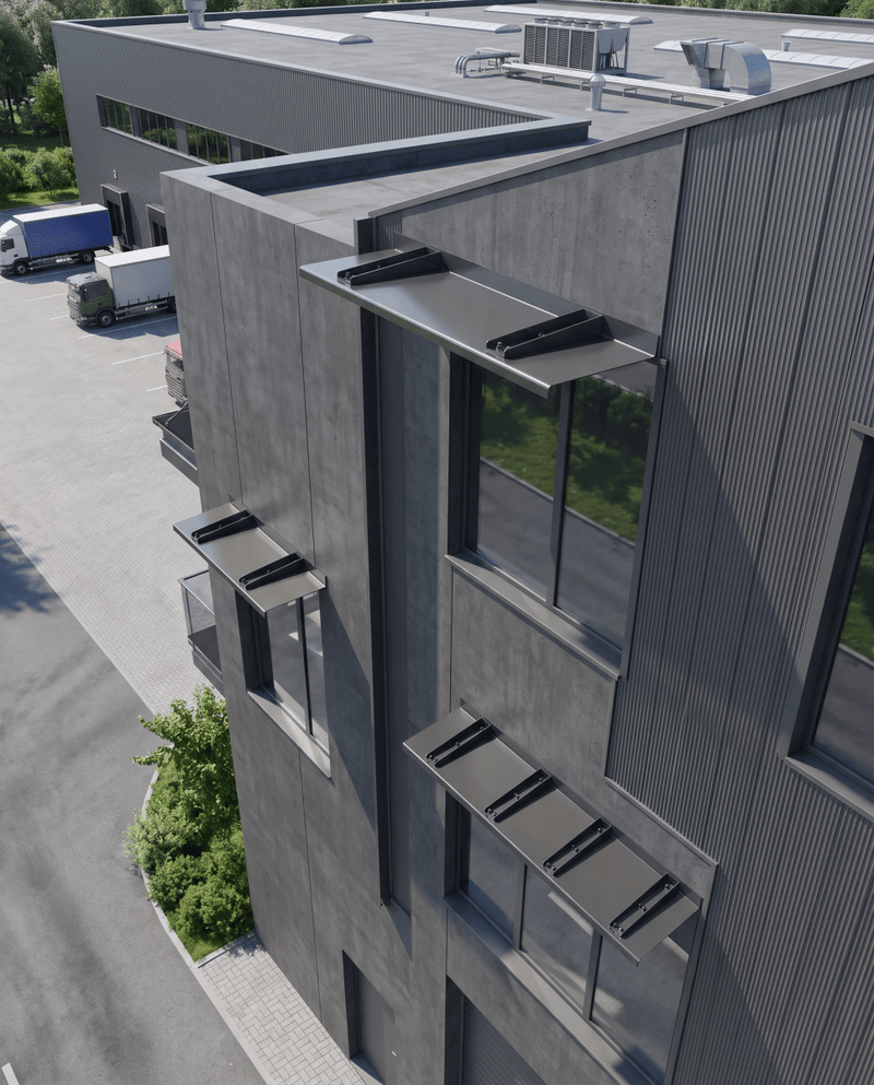Load image into Gallery viewer, Ultra Deep Modern Window Hoods – Bracketed Retrofit/ Post Cladding Modhoods
