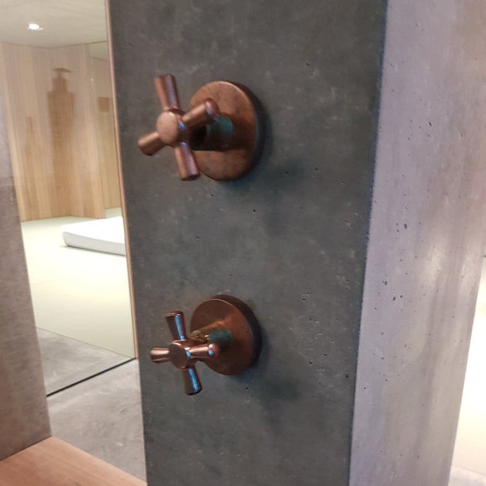 Copper Cross Wall Mounted Taps - BC-CT - Eco Sustainable House